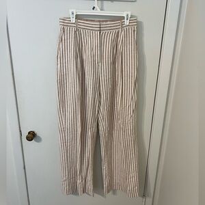 Abercrombie Linen Blend Tailored Wide Leg Pant